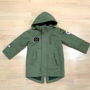 Girl Military inspired parka, size 5-6